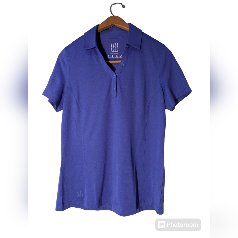 💜 Kate Lord M shirt top Performance Polo Golf Pickleball tennis like new